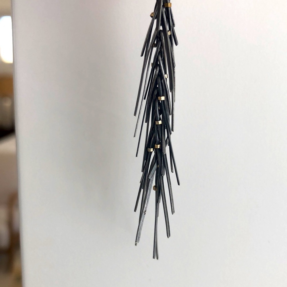Unique edgy nail earrings Handcrafted in Sun Valley gift - Picture 3 of 3